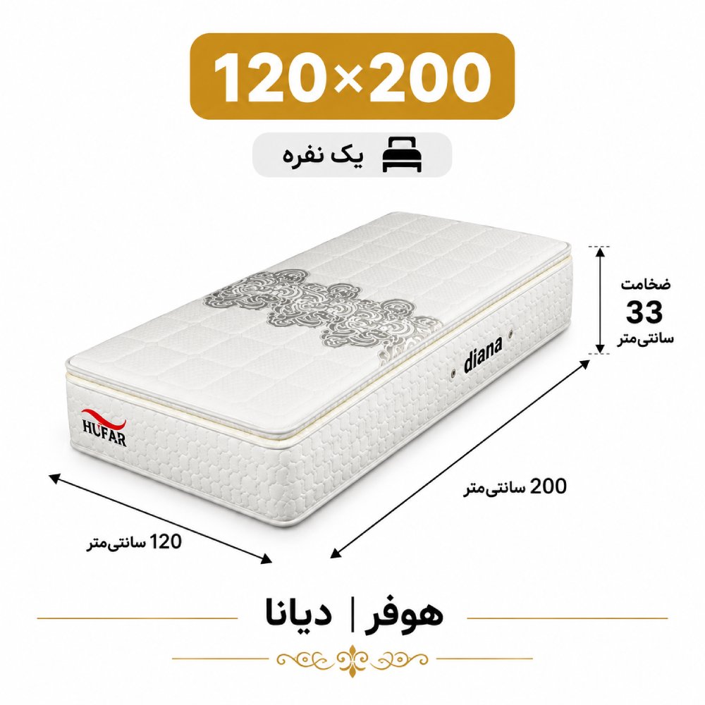 تشک دیانا هوفر یک نفره 120_200