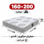 تشک مبلیران مرکوری فندی طبی فنری دونفره 160_200