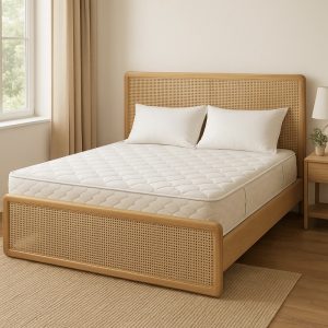 تخت خواب چوبی حصیر h1