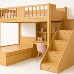 تخت دو طبقه چوبی رومانس مبلیران