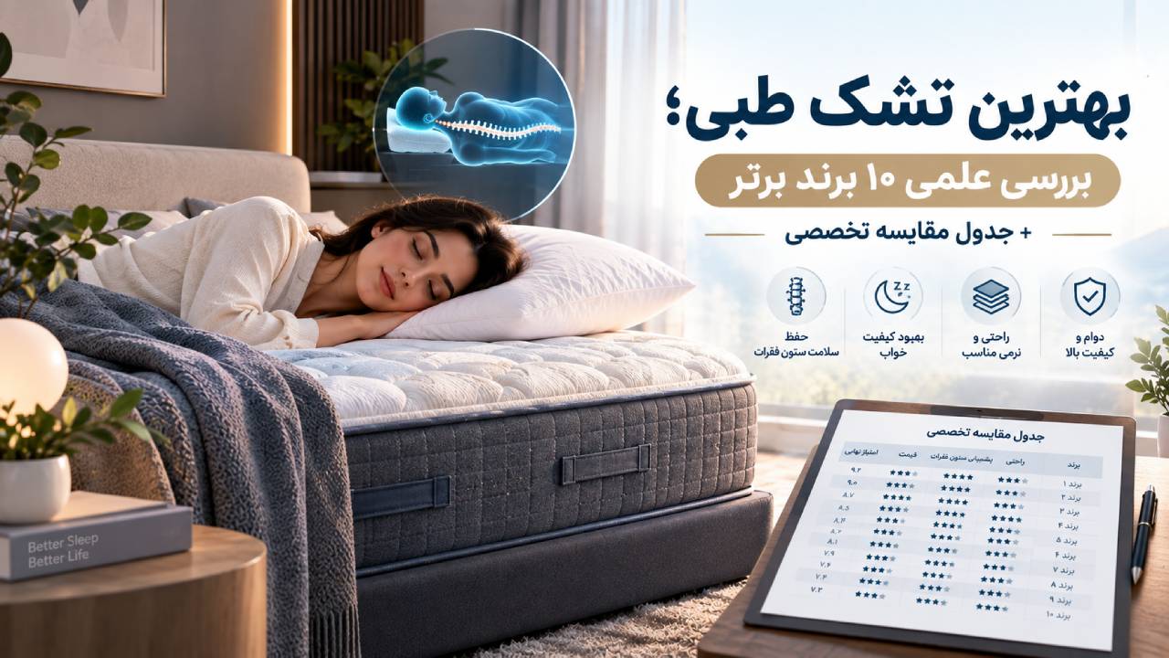 بهترین تشک طبی؛ بررسی علمی ۱۰ برند برتر + جدول مقایسه تخصصی