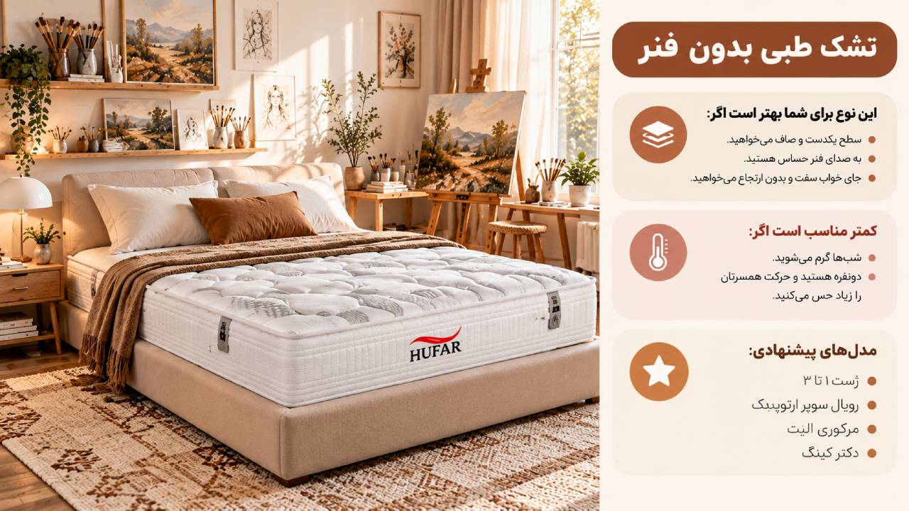 اینفو تشک طبی بدون فنر